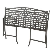 Banc de jardin décoratif pliable - fer forgé 118cm