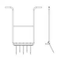 Biofourche spéciale terre dure et caillouteuse - 5 dents remplaçables