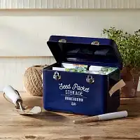 Boite en fer pour organiser les sachets de graines  Boite en fer pour organiser les sachets de graines