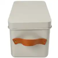 Boite en fer pour organiser les sachets de graines - Beige