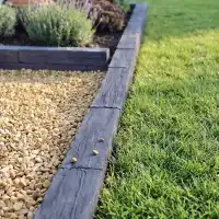 Bordure de jardin béton imitation ardoise - lot de 12