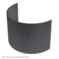 Bordure arrondie en acier corten