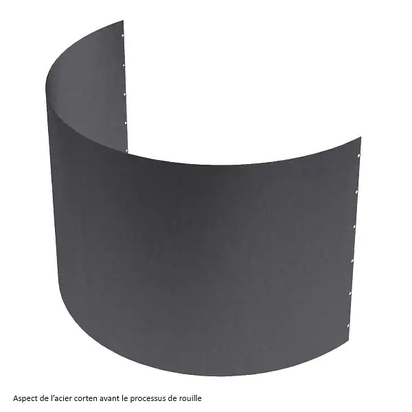 bordure arrondie 60cm corten brut bordure arrondie 60cm corten brut