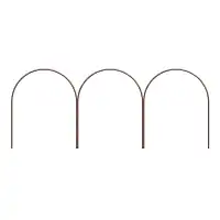 Bordure de jardin triple arceaux en acier plein L. 100cm x H. 40cm