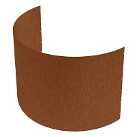 Bordure arrondie en acier corten