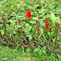 Bordure de jardin en fonte style antique - L.38 x H.30 cm