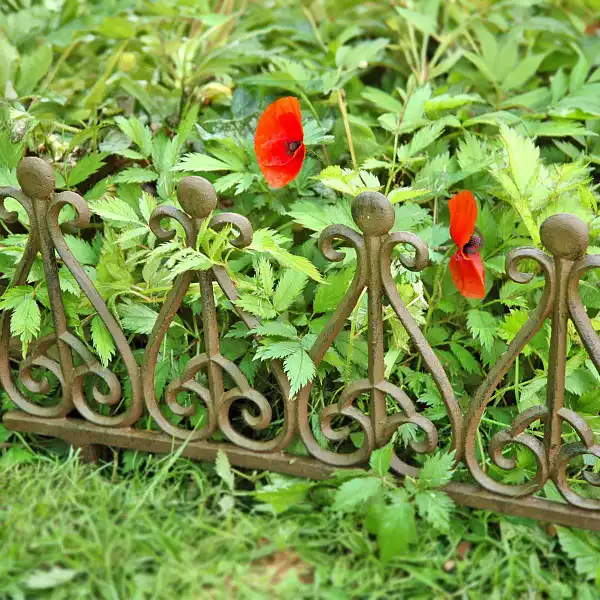 bordure fonte vintage jardin