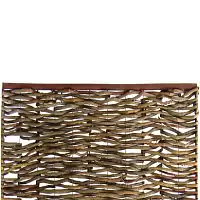 Bordure médiévale bois osier - Cadre métal Haut. 45cm + U de fixation
