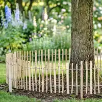 Bordure de jardin en bois ganivelle en rouleau - Pour massif et parterre L.300 x H.35cm