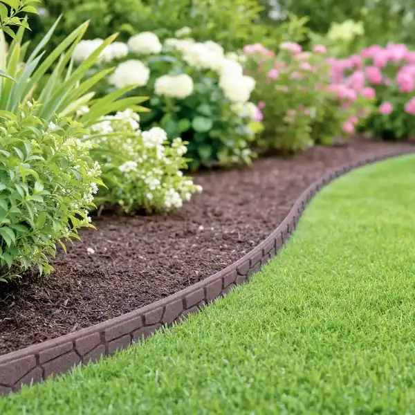bordure souple caoutchouc marron