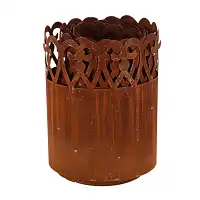 Bordure de pelouse motif volute en acier - H.20 x L.480 cm