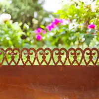 Bordure de pelouse motif volute en acier - H.20 x L.480 cm