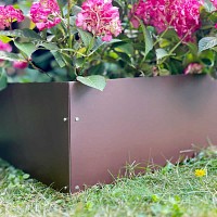 Bordurette de jardin en métal L.99cm x H.24,5cm