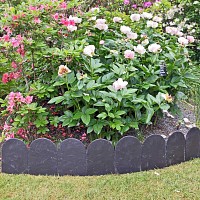 Bordure de jardin en ardoise arrondie 20x30cm - lot de 5