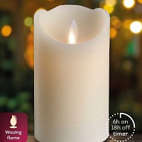 Bougie led flamme vacillante réaliste blanc chaud - 12.5cm