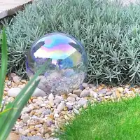 Boule flottante pour bassin, en verre irisée