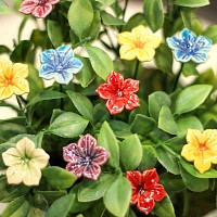 Mirabilis Belle-de-nuit en céramique sur tige à planter - Déco jardin