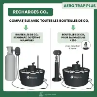 Piège à moustiques extérieur Biogents AERO TRAP PLUS - avec kit booster CO2, protection jusqu'à 700m2