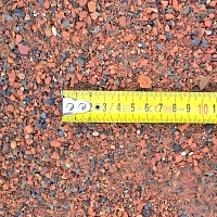 Chamotte rouge nuancé 0/5mm - Brique pilée pour aménagement extérieur Big bag 500L