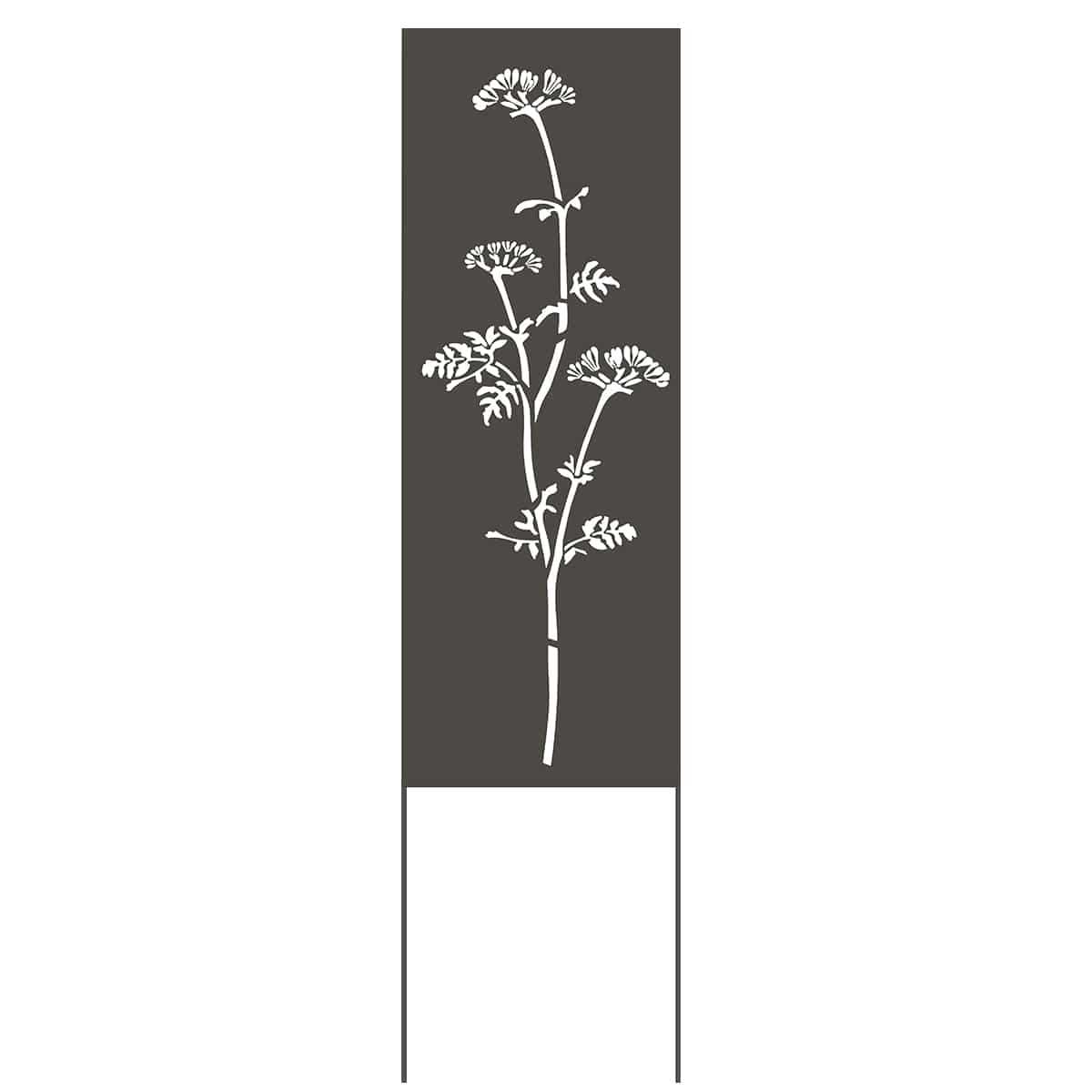 Panneau décoratif extérieur en métal H. 144 - Motif végétal