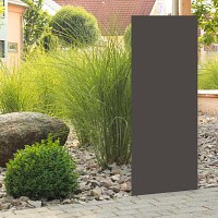 Panneau décoratif extérieur en métal L.53 x H.144cm - Uni gris
