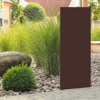 Panneau décoratif extérieur en métal L.53 x H.144cm - Uni marron