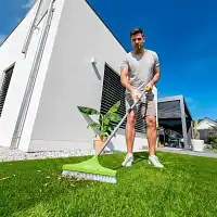 Brosse pour gazon artificiel - manche télescopique 130cm