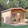 Chalet de jardin OUTRIAZ 15m2 - Bois Douglas 55mm fabrication française L. 3,9 x l. 3,9 x H. 2,7m