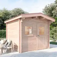Chalet de jardin RIVOIRE 8m2 - Bois Douglas 55mm fabrication française L.2,9 x l.2,9 x H.2,6m