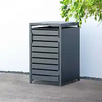 Cache poubelle extérieur en métal - Simple, double ou triple  Cache poubelle extérieur en métal - Simple, double ou triple