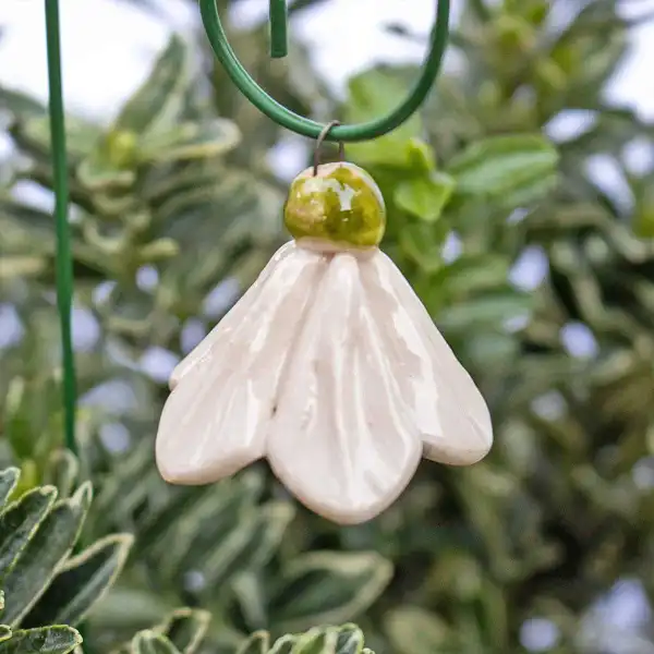 campanule blanc deco ceramique