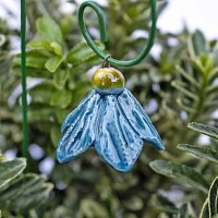 Campanule bleu - Fleur en céramique sur tige à planter