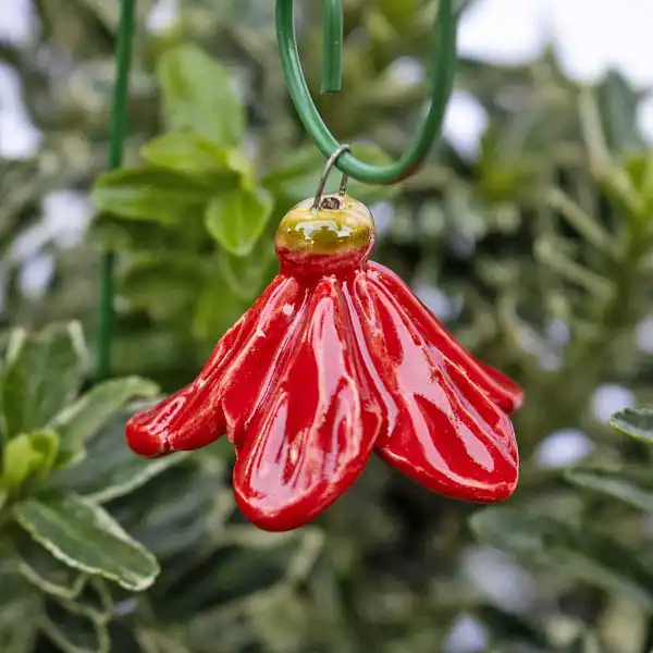 campanule rouge deco ceramique