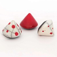 Capuchon blanc rouge x3 - Protege yeux pour tuteur