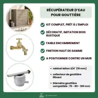 Récupérateur eau de pluie imitation bois 350L