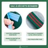 Sac à déchets verts 120L Bosmere - D.45 x H.76cm