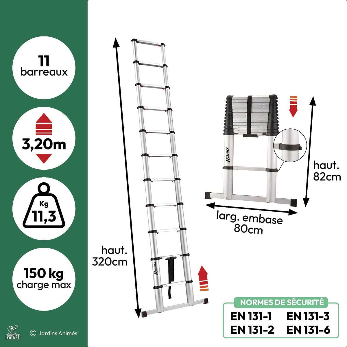 caracteristiques echelle 11 barreaux
