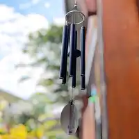 Carillon à vent 91cm en aluminium noir