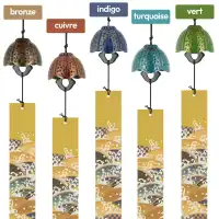 Carillon japonais - clochette - Furin Feng shui en fonte émaillée D.5cm