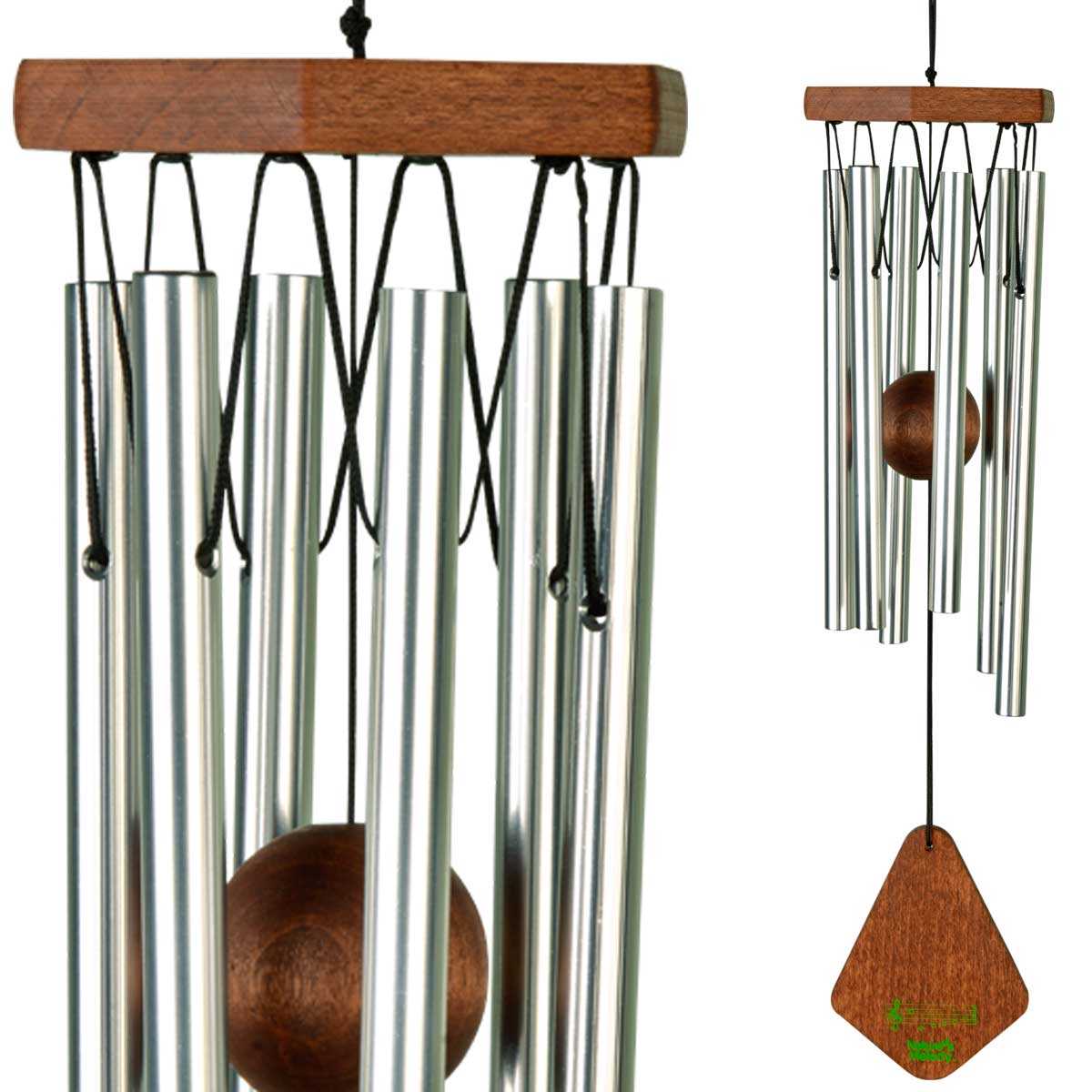 Carillons de Vent, 70 cm Carillons Éoliens en Bois avec 6 Tubes