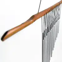 Carillon flûte - aluminium et bois L.40 x H.20 cm