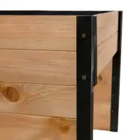 Abri pour robot tondeuse en bois avec jardinière L.60 x P.70 x H.47cm