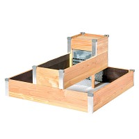 Carré potager 3 étages avec composteur
