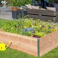 Potager en trou de serrure, keyhole garden en bois