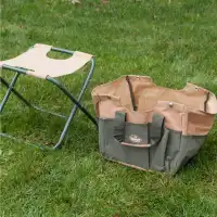 Tabouret pliable avec sac rangement pour outils