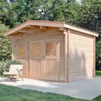 Chalet de jardin LANTENAY 12m2 - Bois Douglas 55mm fabrication française L. 3,9 x l. 2,9 x H. 2,7m