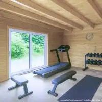 Chalet de jardin OYONNAX 20m2 - Bois Douglas 55mm fabrication française L. 5,1 x l. 3,9 x H. 2,7m