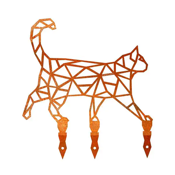 chat deco acier corten