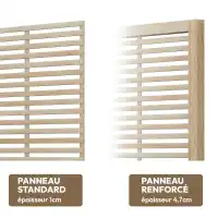 Treillis mural en bois vénitien L. 1,5 x l.1m Blanc - Support plantes grimpantes