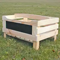 Clayette - Cagette empilable en bois pour fruits et légumes avec ardoise L. 40 x l. 30 x H. 41cm